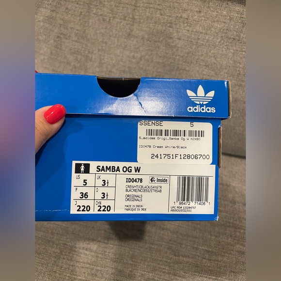 Adidas Samba Cream/Black Size 5 - Picture 8 of 8